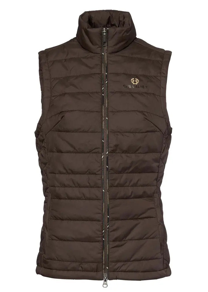 Chevalier Quintin Padded Vest Women Leather Brown