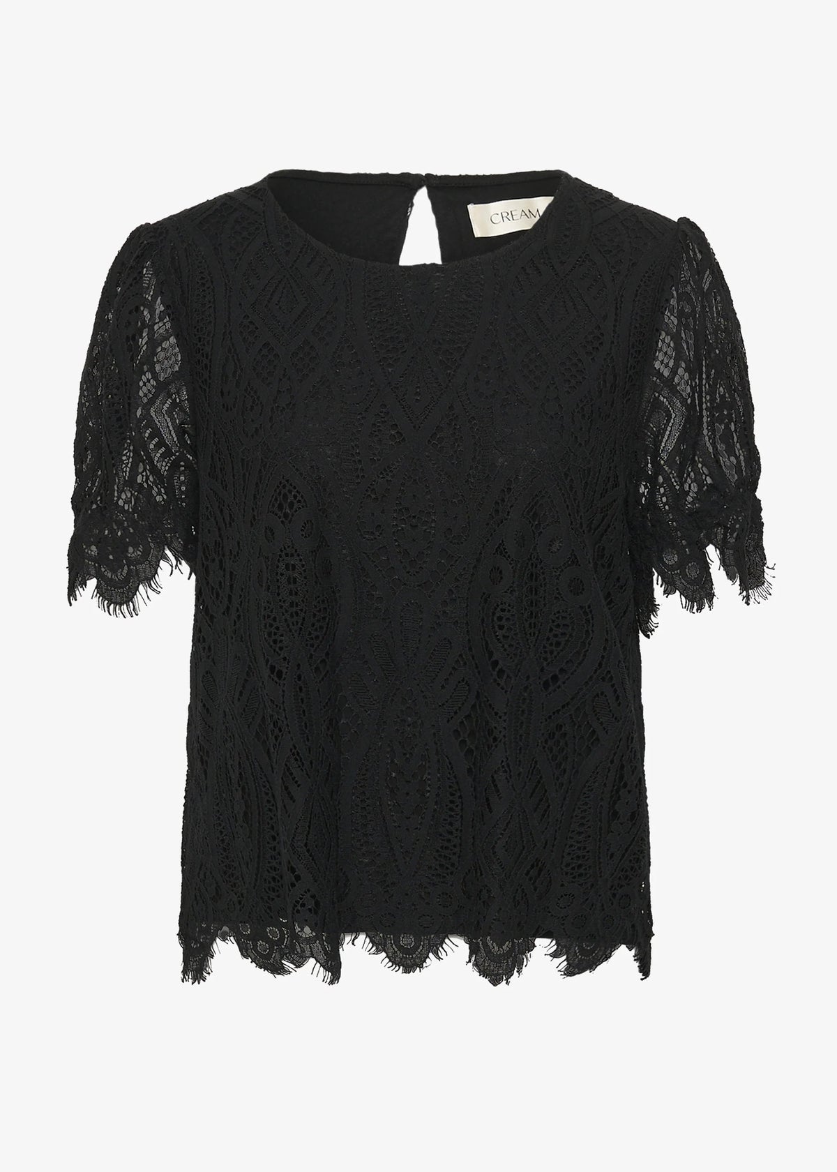 Cream CRDith Lace Blouse Pitch Black