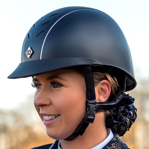 Charles Owen Ayrbrush Helmet Pinstripe Rosé