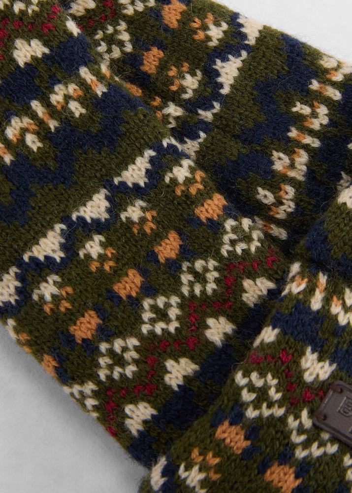 Barbour Marlow Fairisle Dog Scarf Olive