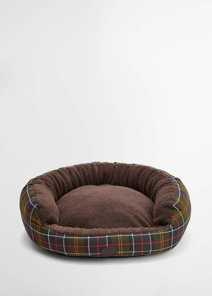 Barbour Round Dog Bed Classic Tartan 30 Tum