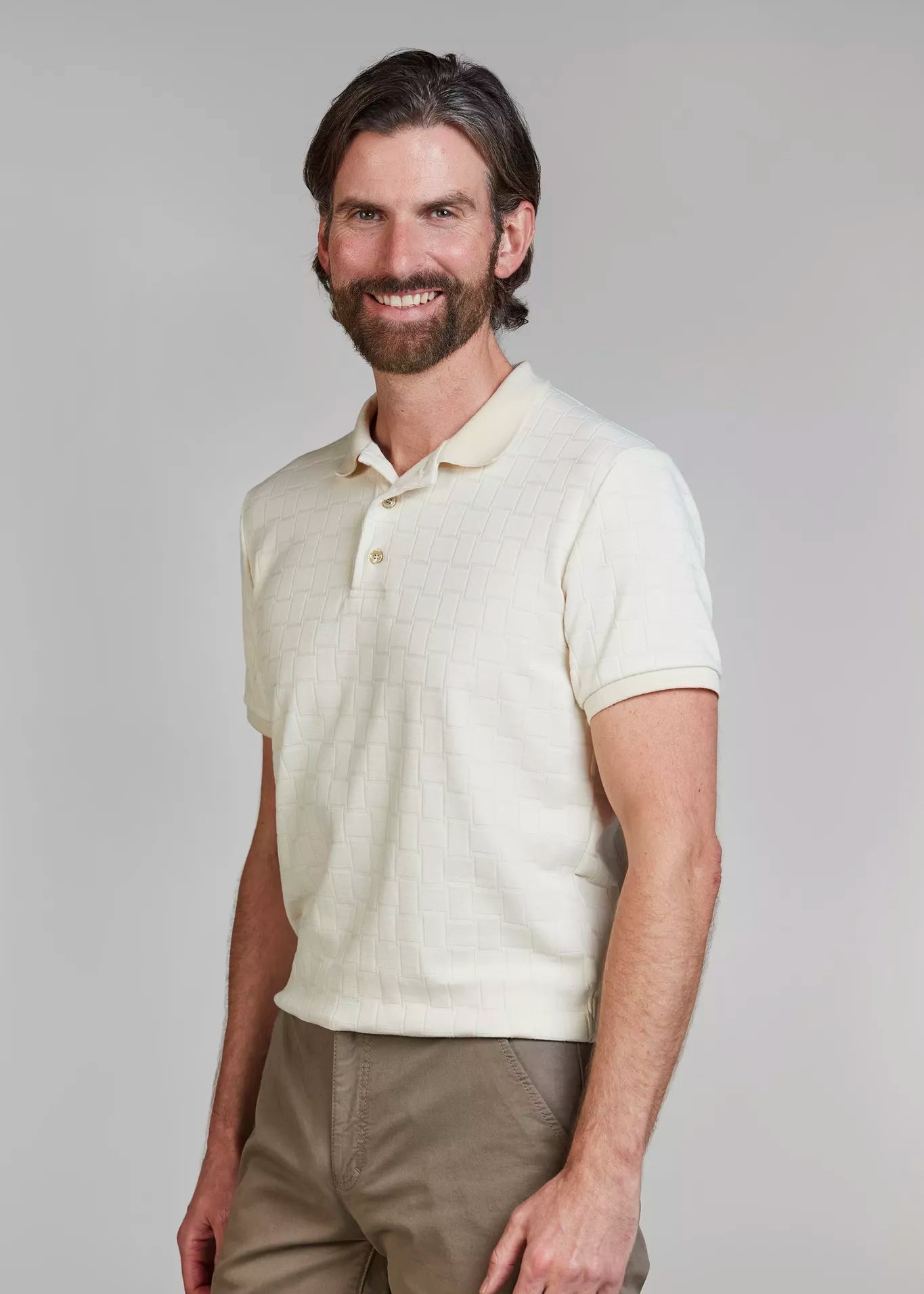 Hansen & Jacob Structure Polo Offwhite