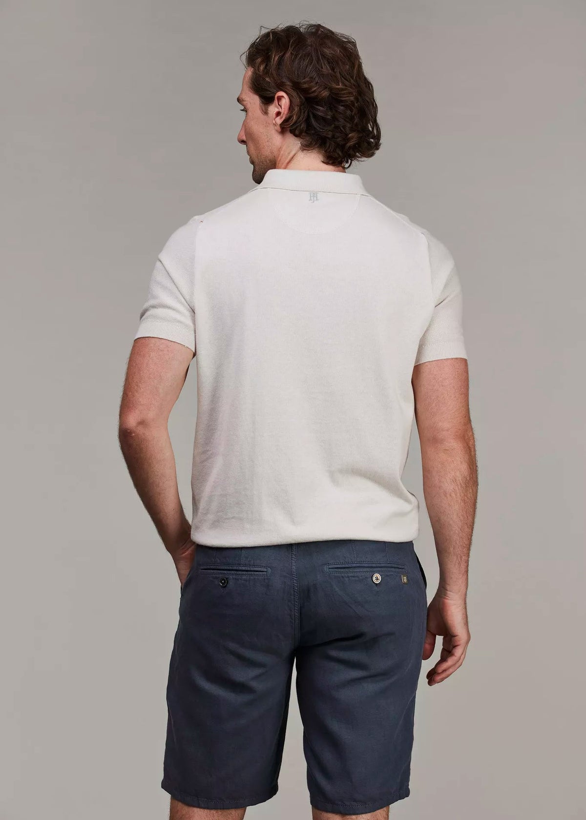Hansen & Jacob Polo collar knit, sh.sl. Offwhite