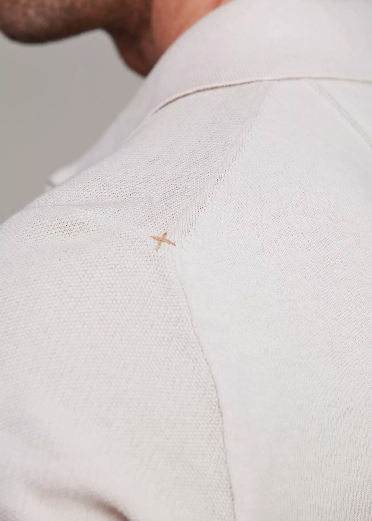 Hansen & Jacob Polo collar knit, sh.sl. Offwhite