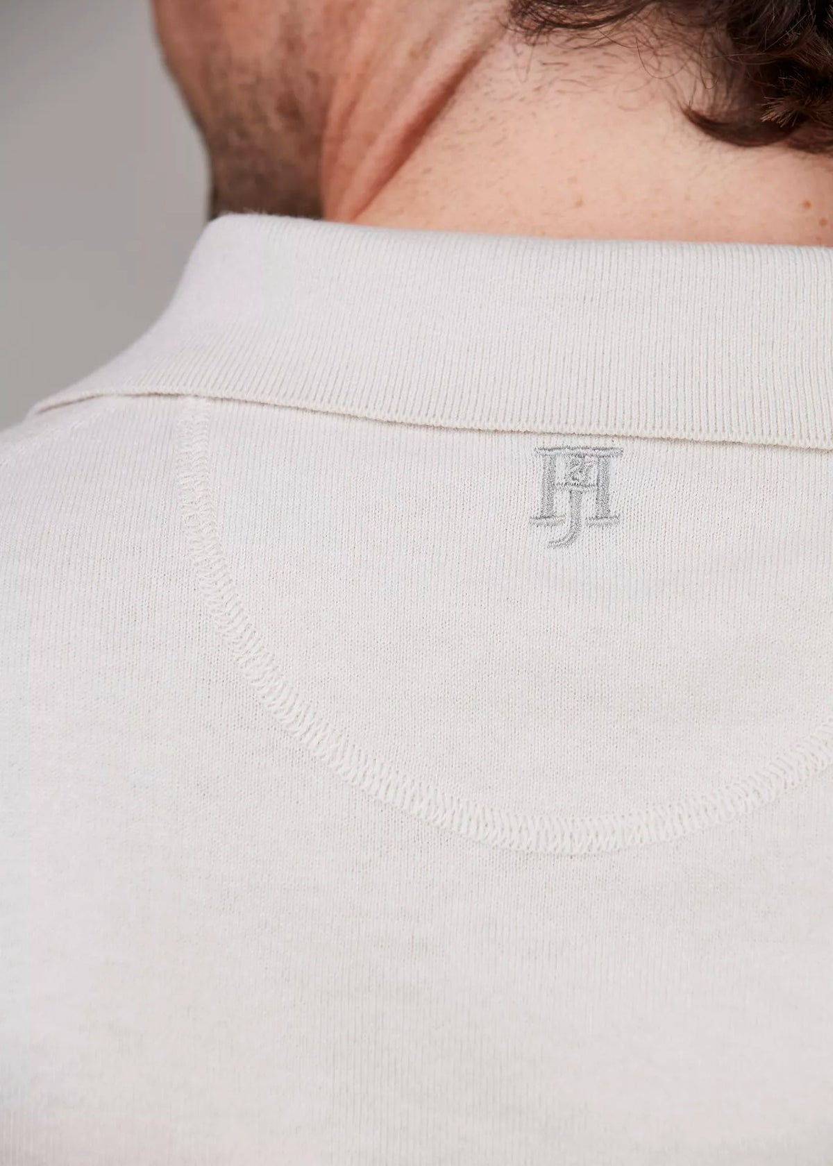 Hansen & Jacob Polo collar knit, sh.sl. Offwhite
