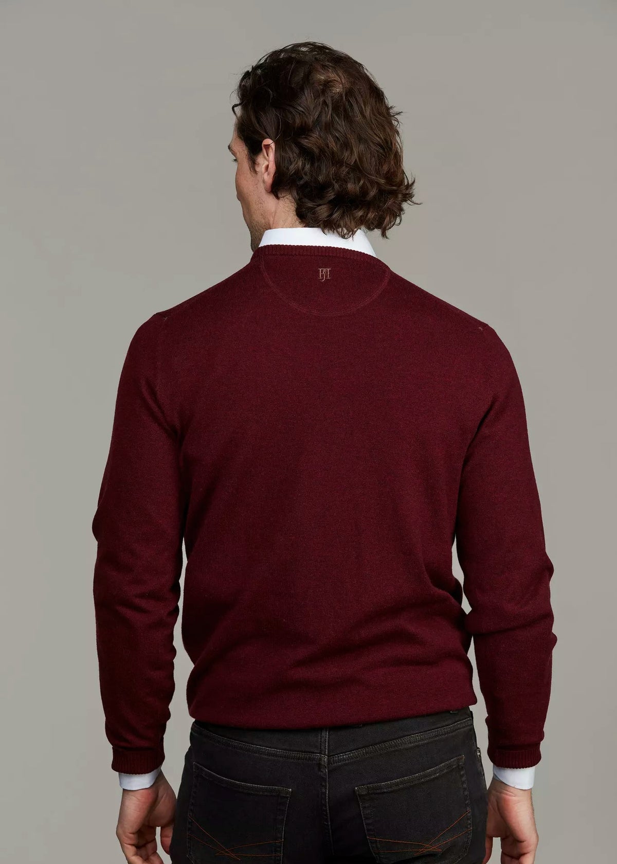 Hansen & Jacob Crew Neck Sweater Mörk Röd