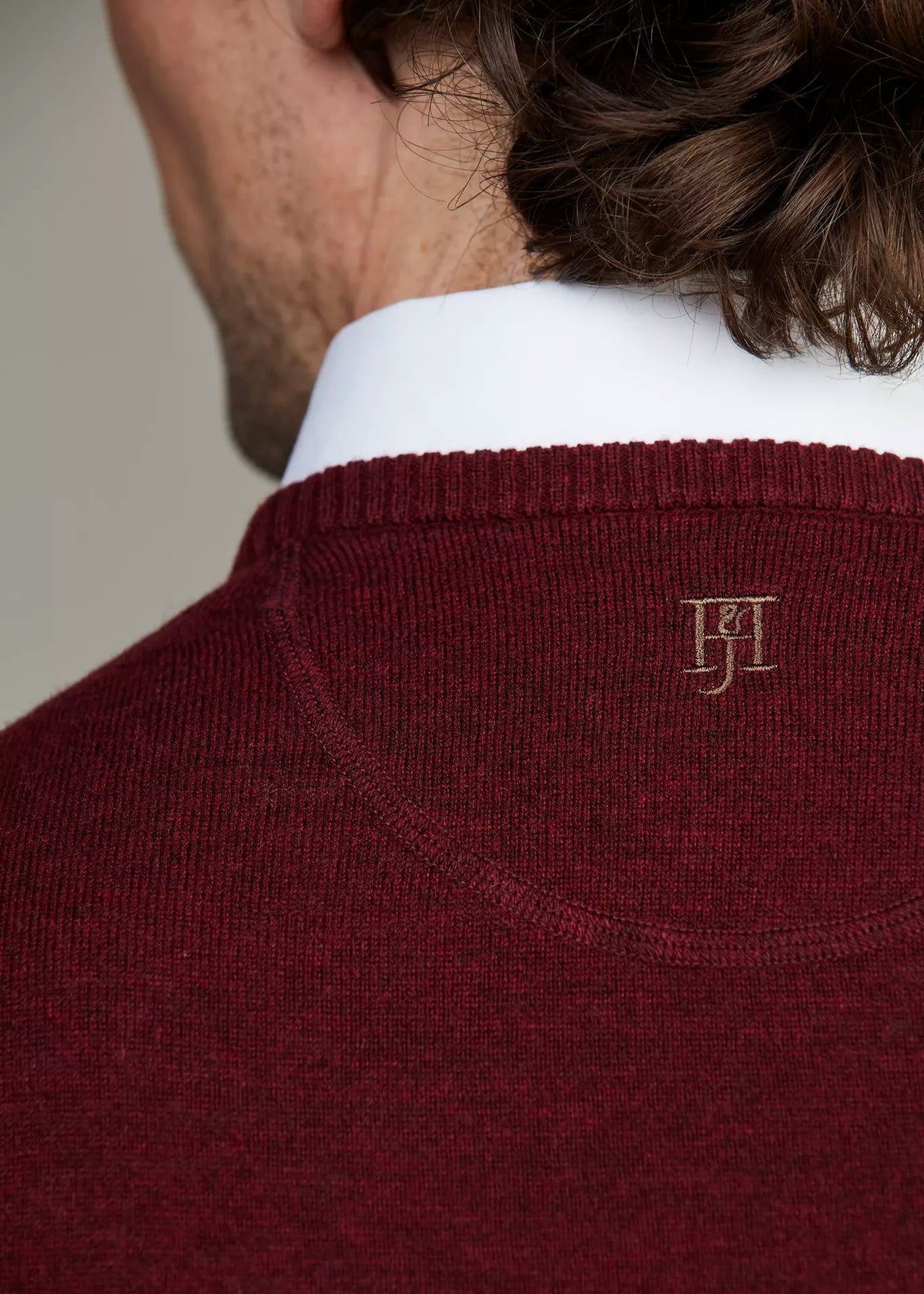 Hansen & Jacob Crew Neck Sweater Mörk Röd
