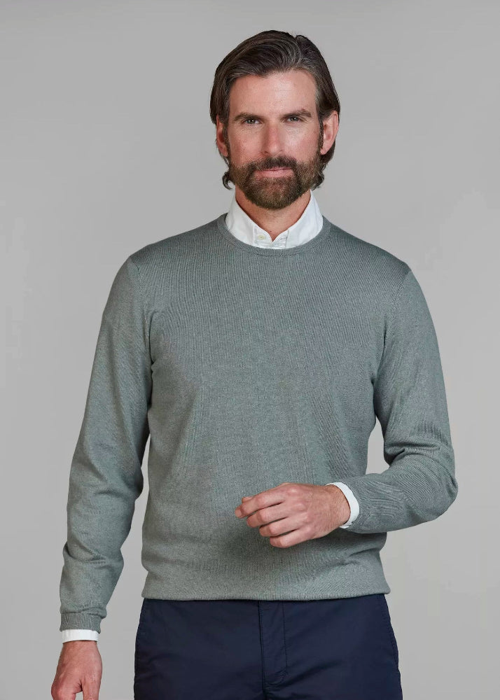 Hansen & Jacob Crew Neck Knit E-patch Green