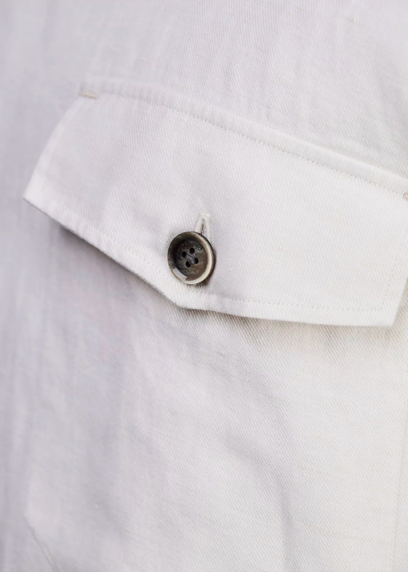 Hansen & Jacob Linen Twill Overshirt Offwhite