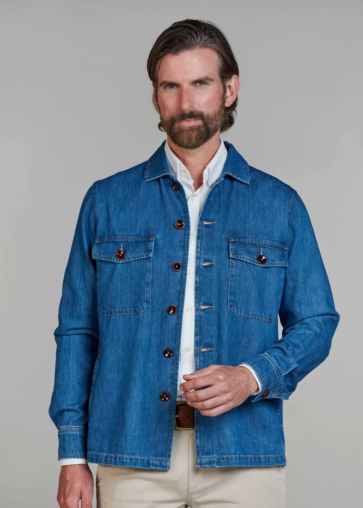 Hansen & Jacob Denim Overshirt Blue