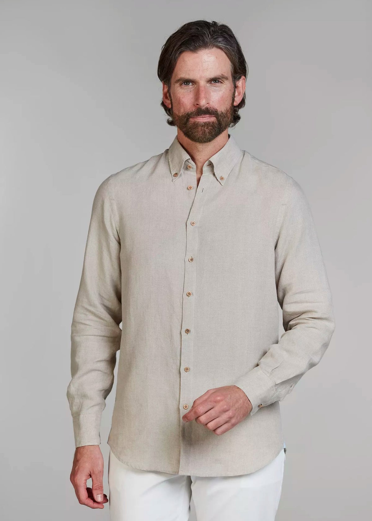 Hansen & Jacob Classic Linen Shirt Sand