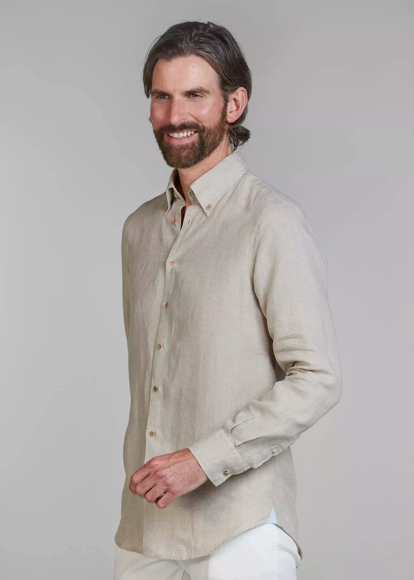 Hansen & Jacob Classic Linen Shirt Sand