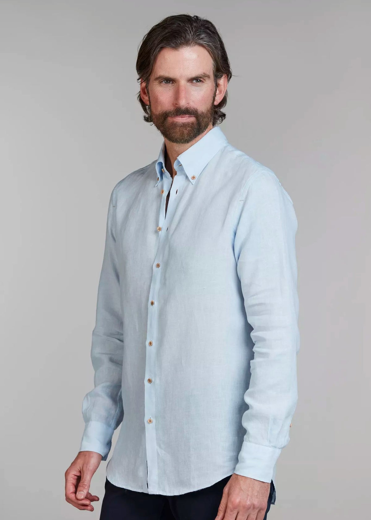 Hansen & Jacob Classic Linen Shirt Blue