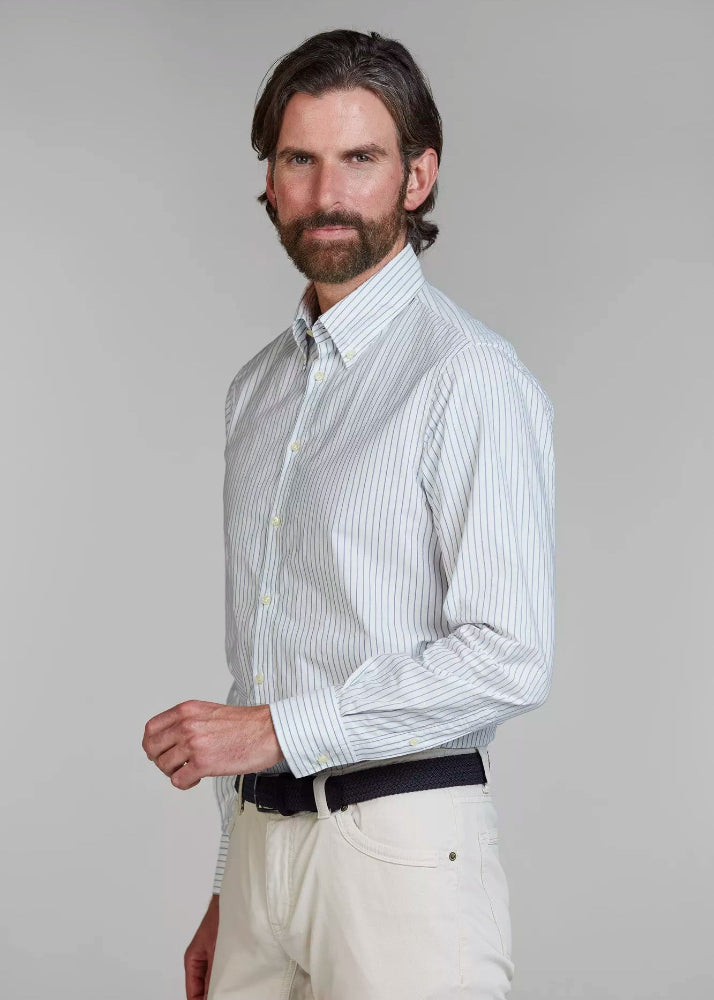 Hansen &  Jacob Coastal Stripe Shirt White