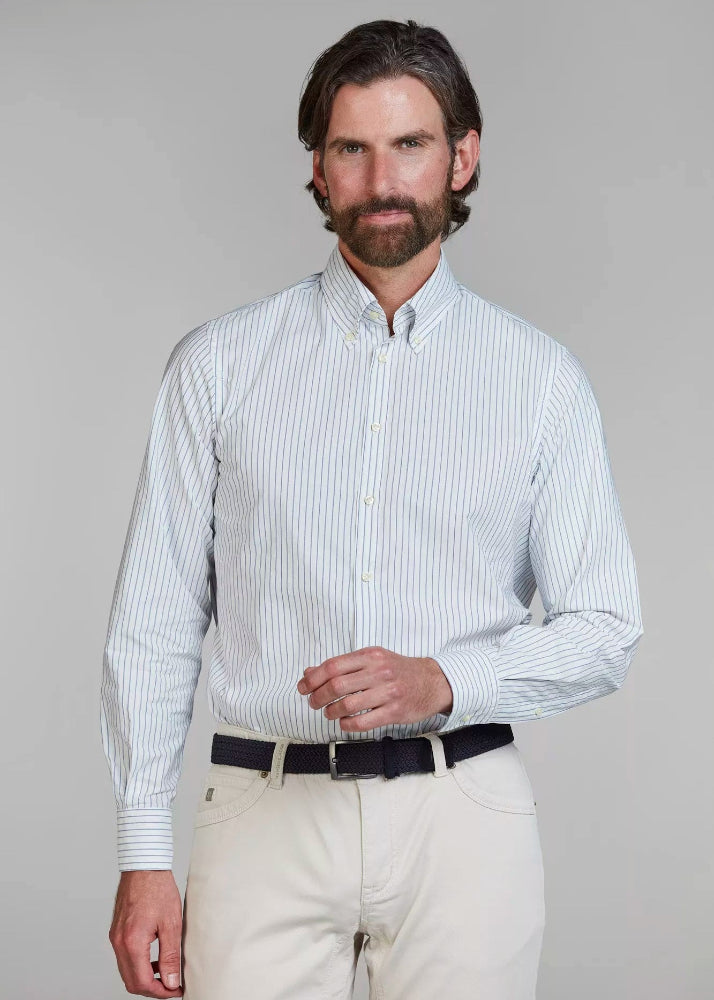 Hansen &  Jacob Coastal Stripe Shirt White