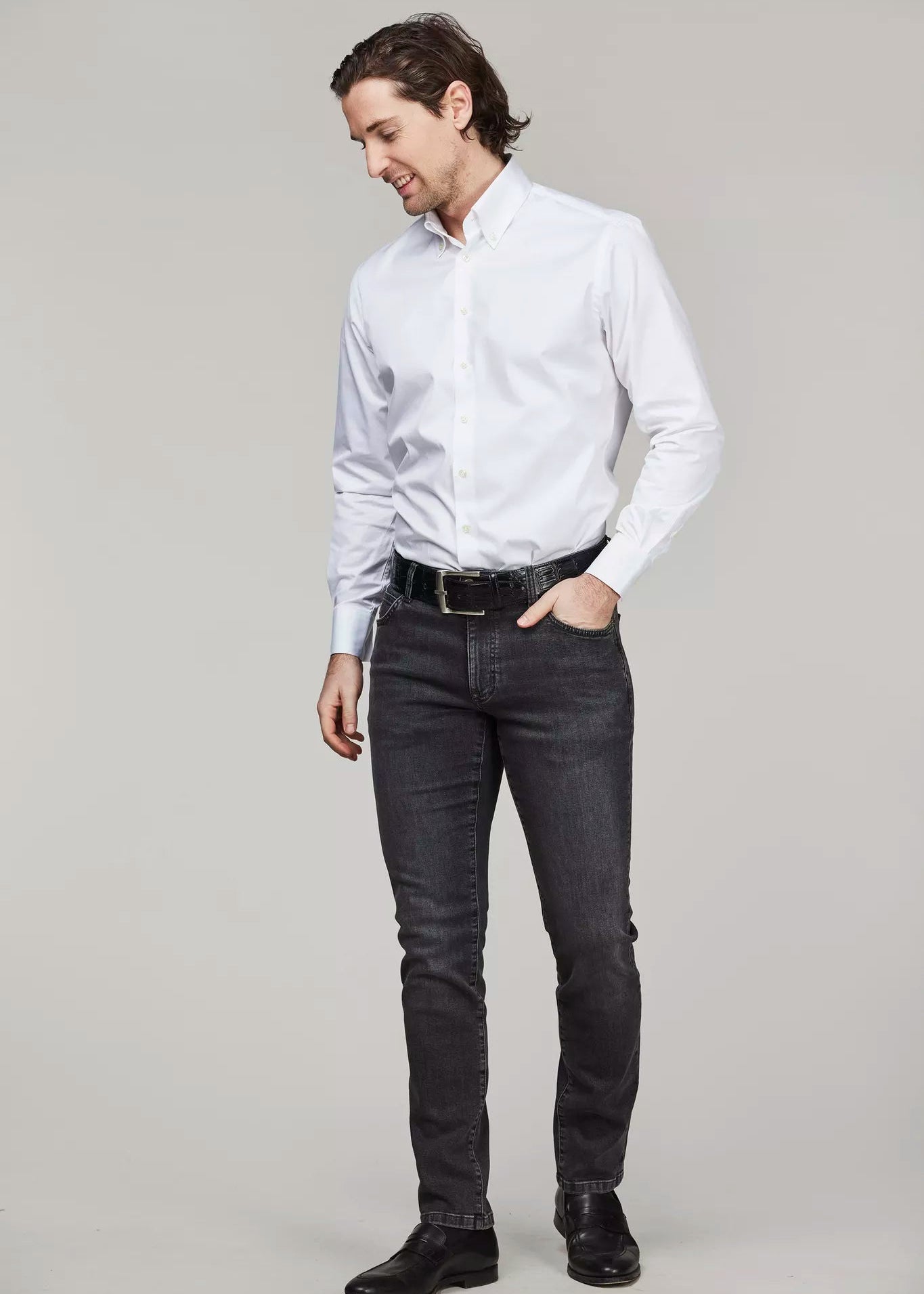 Hansen &  Jacob 5-PKT SILK TOUCH GREY DENIM