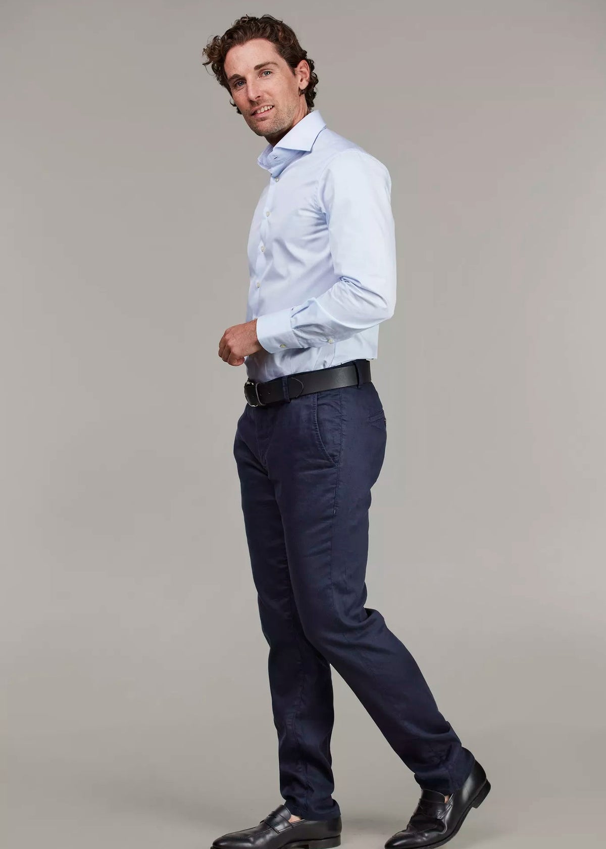 Hansen & Jacob Cotton/Linen Chino Navy