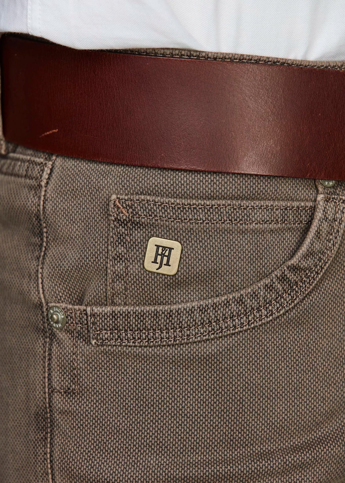 Hansen & Jacob 5-pkt cut´n sew Bormio Print Brown