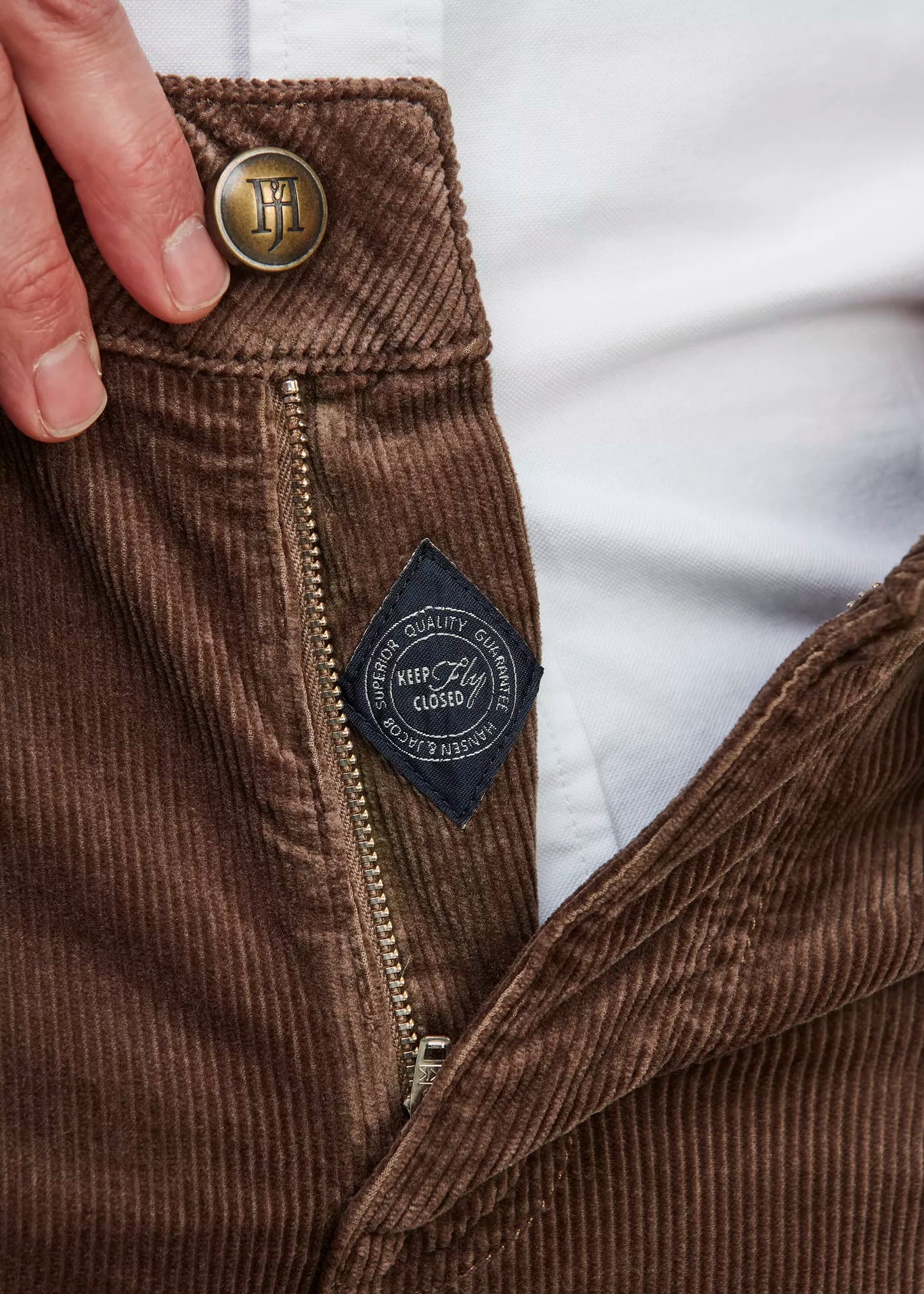 Hansen Jacob 5-pkt Cut´n Sew Cord LT Brown