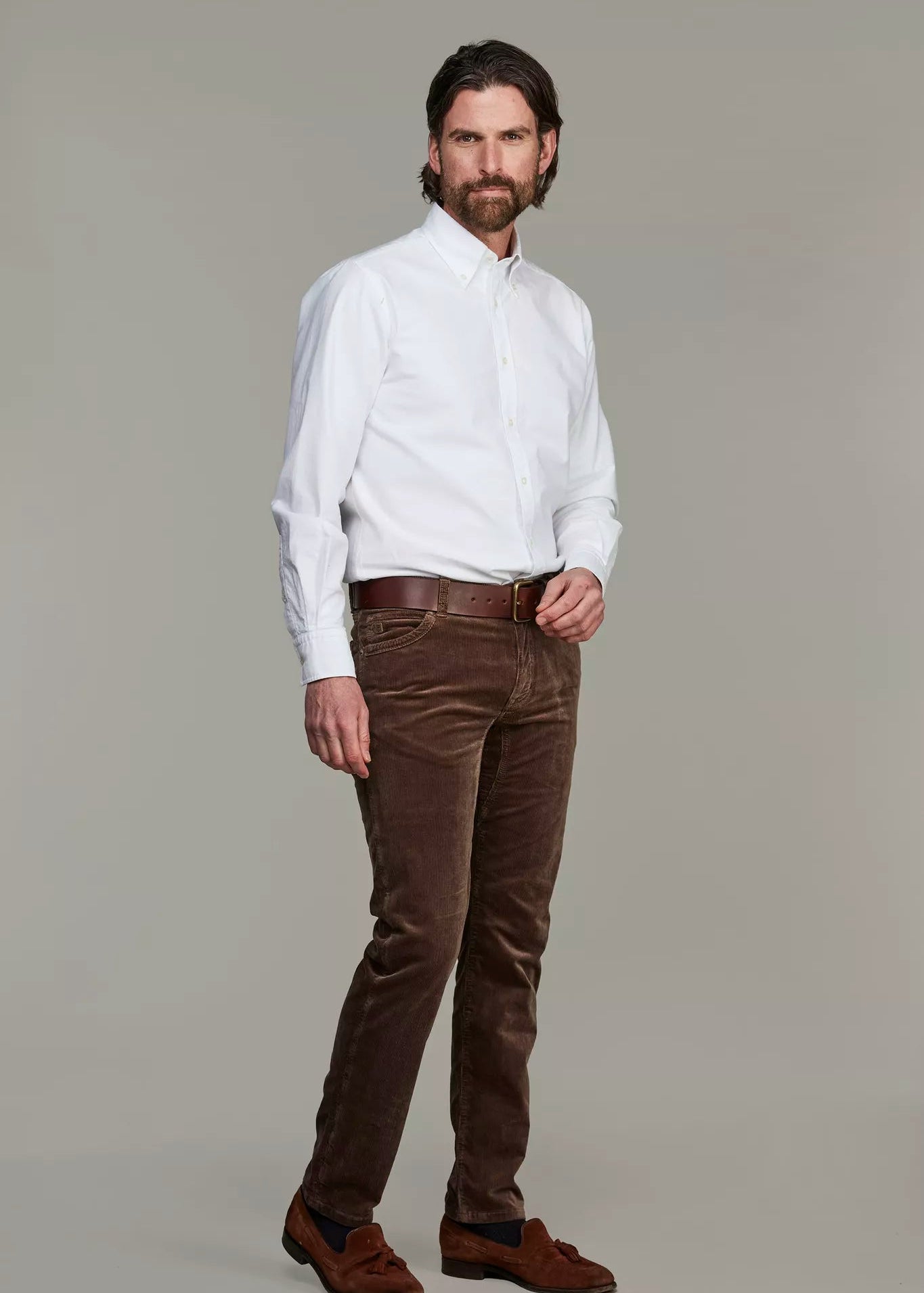 Hansen Jacob 5-pkt Cut´n Sew Cord LT Brown