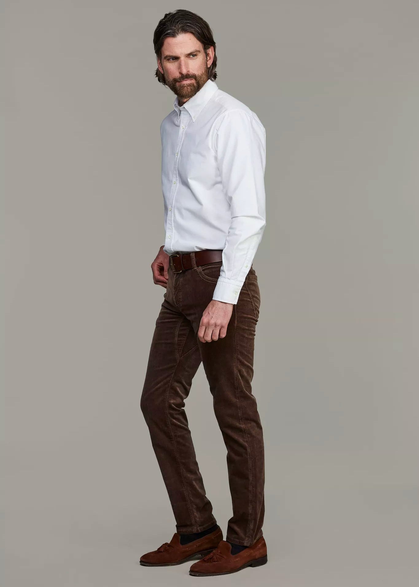 Hansen Jacob 5-pkt Cut´n Sew Cord LT Brown