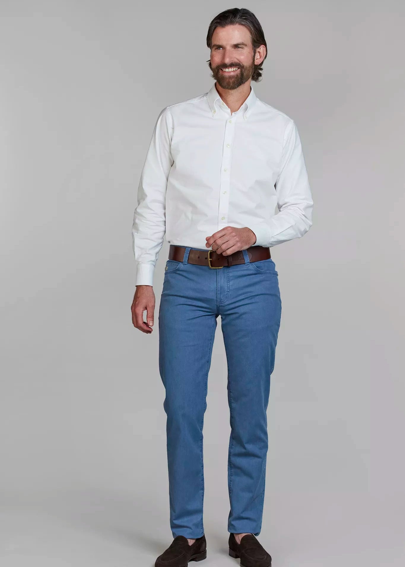 Hansen & Jacob 5-pkt twill melange Blue