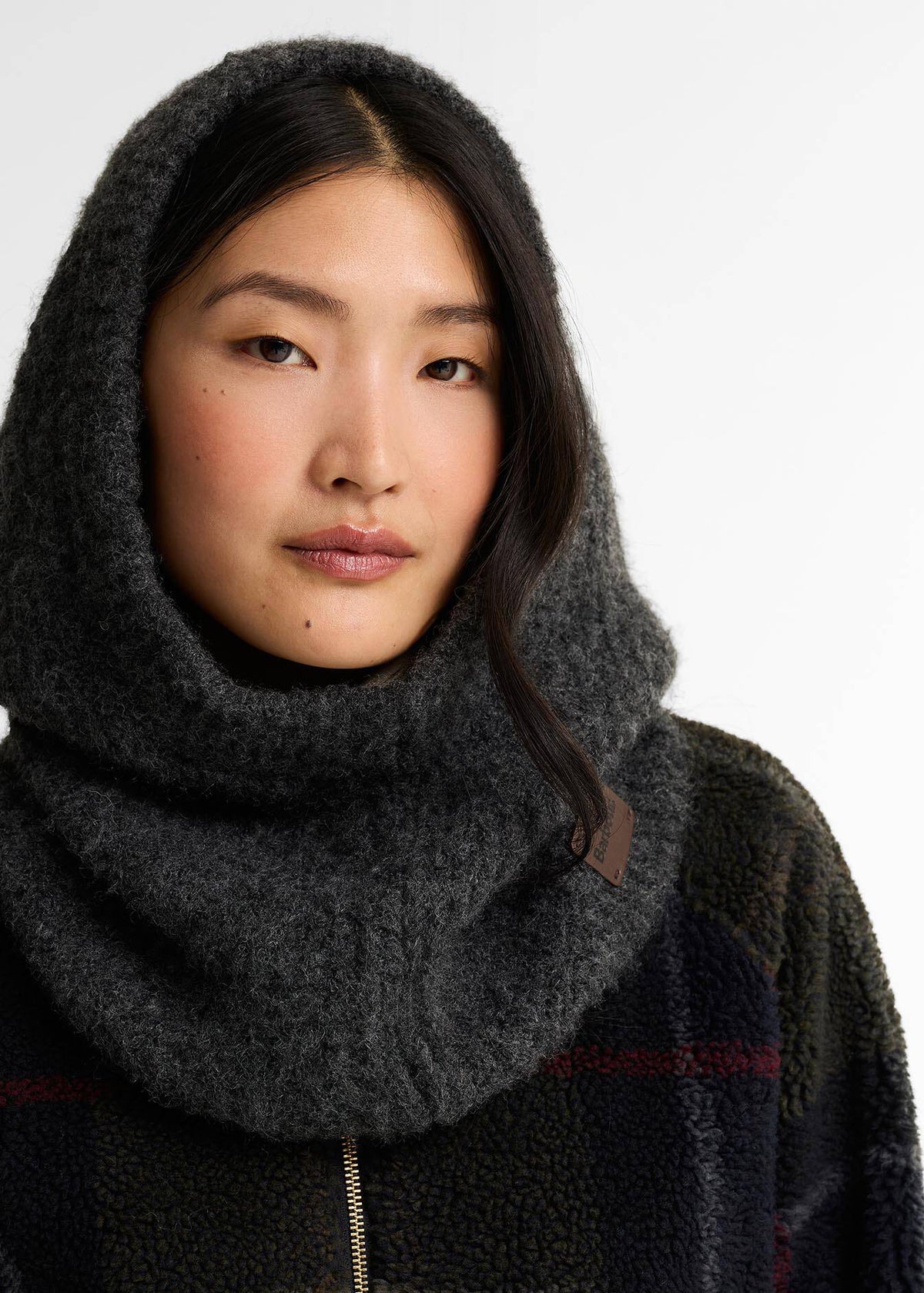 Barbour May Snood Dark Grey Check