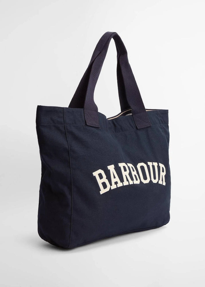 Barbour Logo Holiday Tote Bag Navy