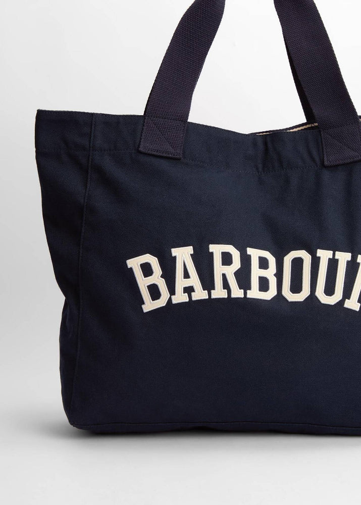 Barbour Logo Holiday Tote Bag Navy