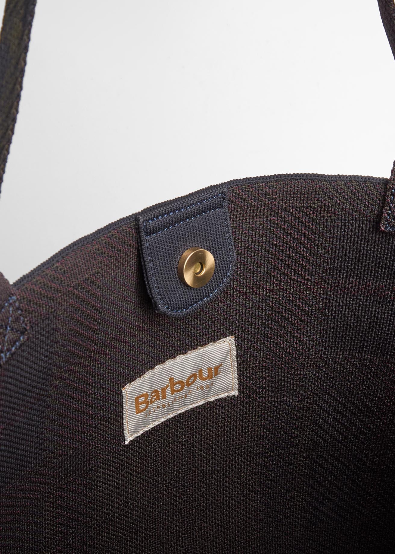 Barbour Layla Tartan Tote Bag Shadow Classic Tartan