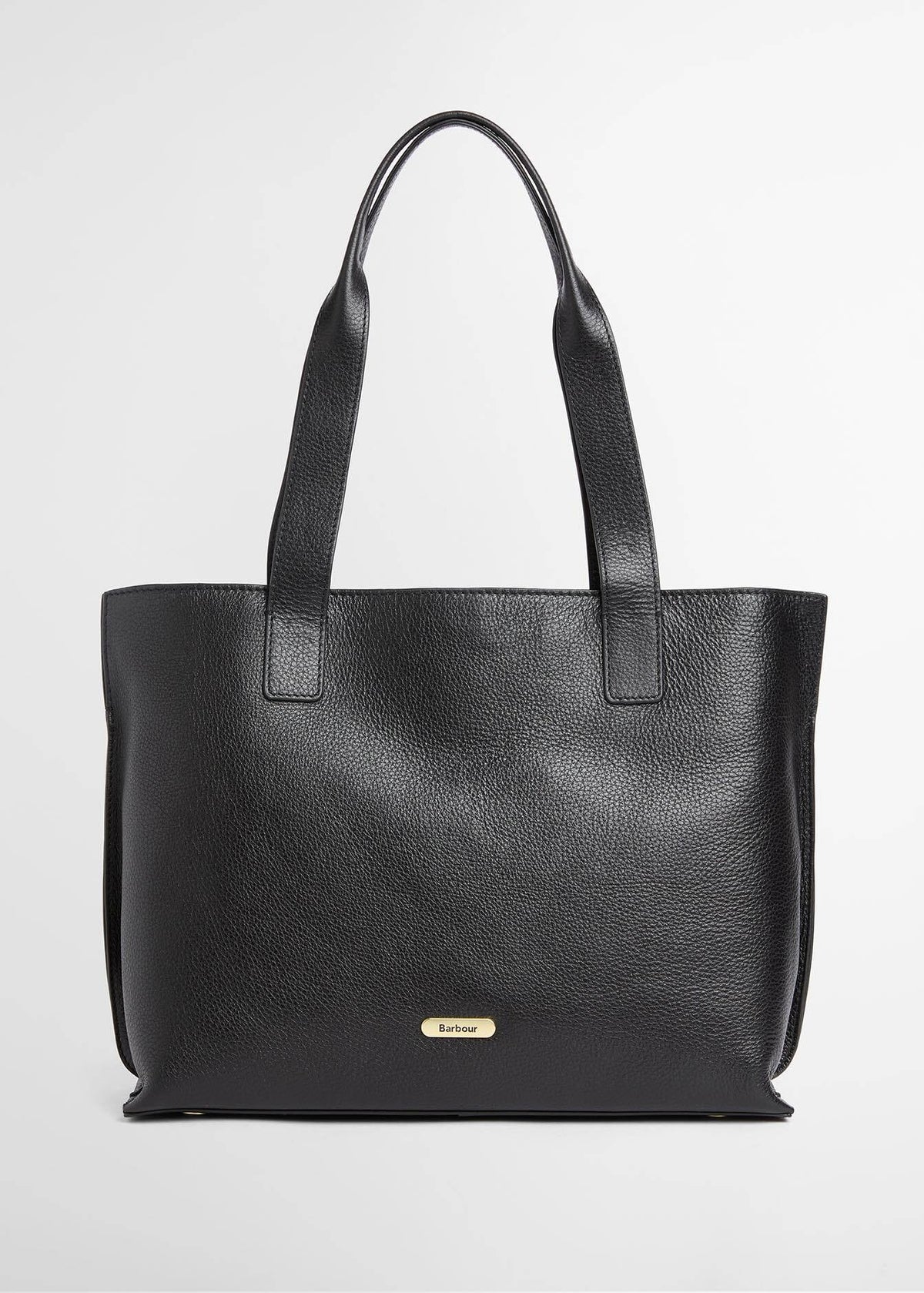 Barbour alder Large Leather Bag Tote Bag Black