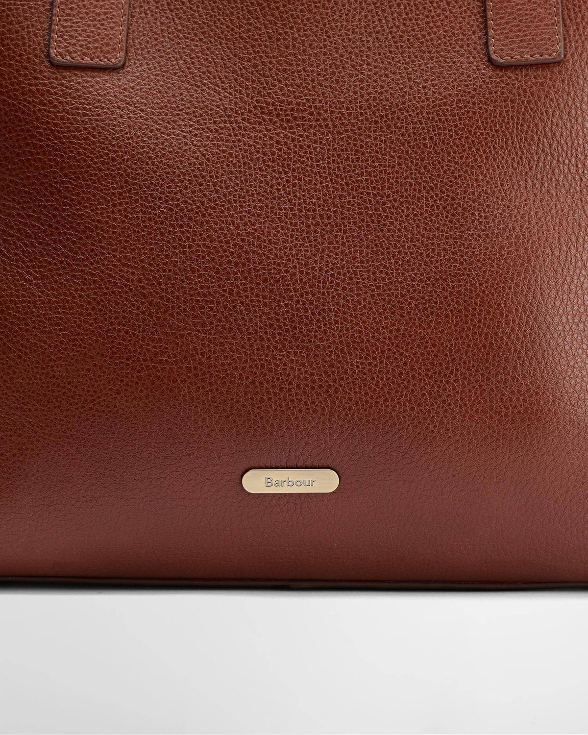 Barbour Alder Large Leather Tote Bag Brown