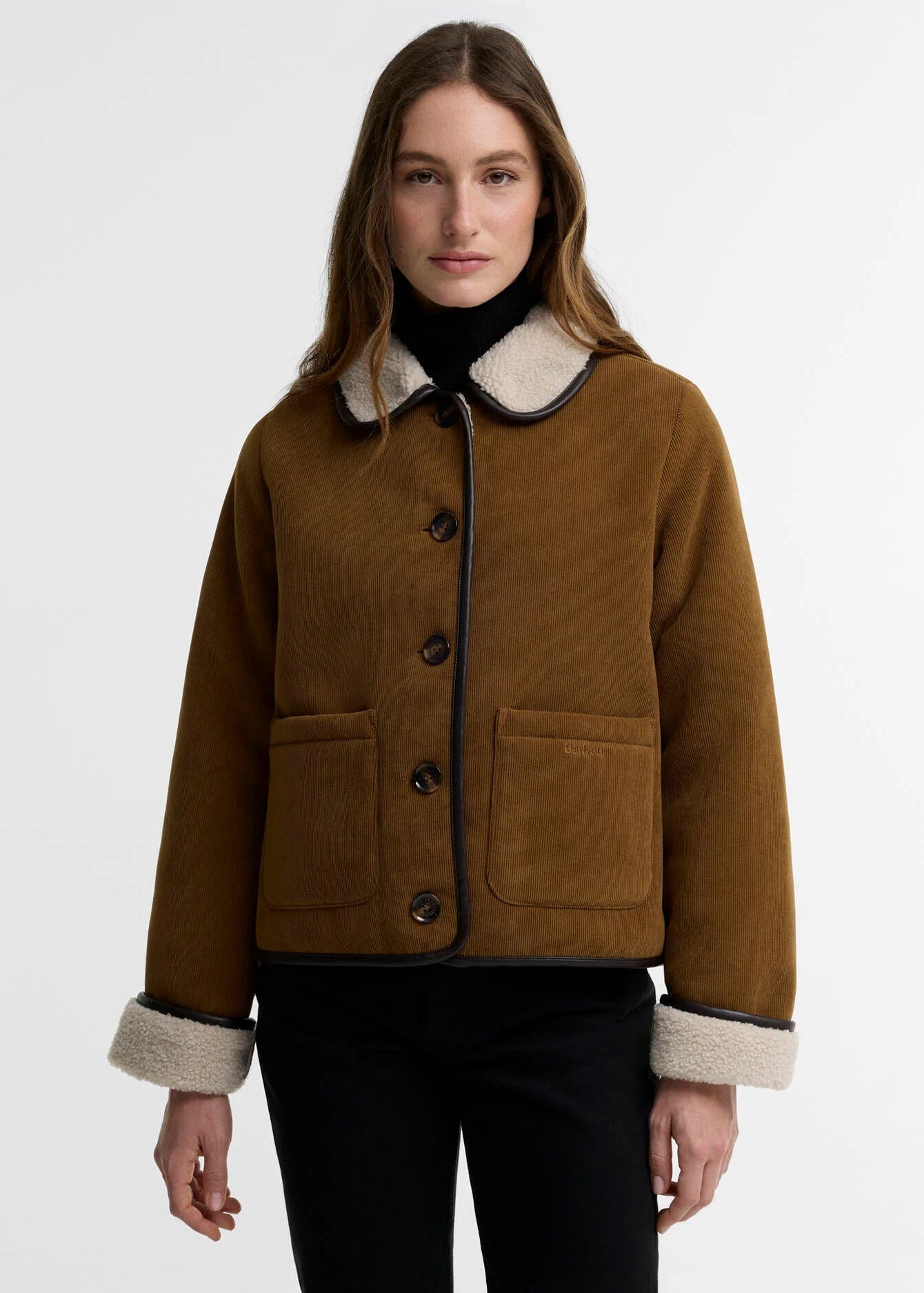 Barbour Penny Fleece Casual Jacket Brown