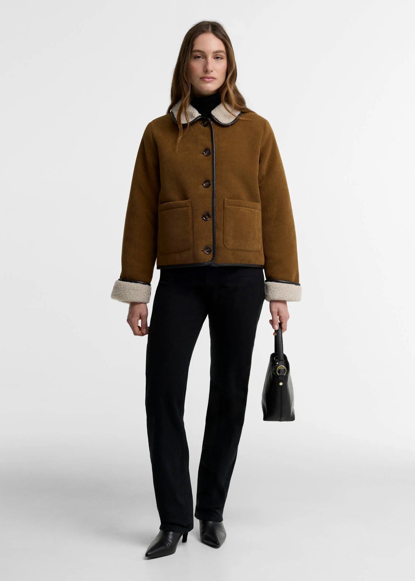 Barbour Penny Fleece Casual Jacket Brown