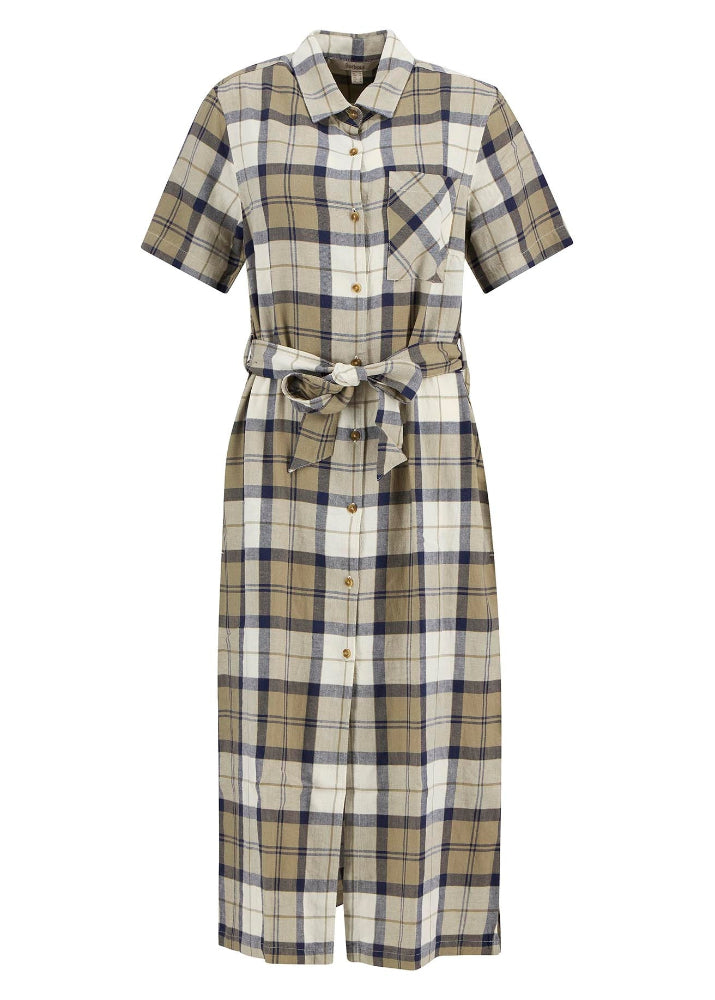 Barbour Fern Midi Dress Dress Navy Tartan