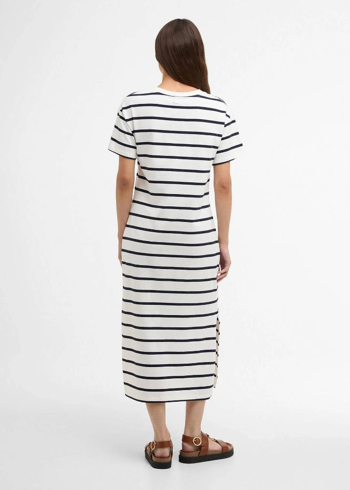Barbour Selena Midi Dress Cloud/Navy Stripe