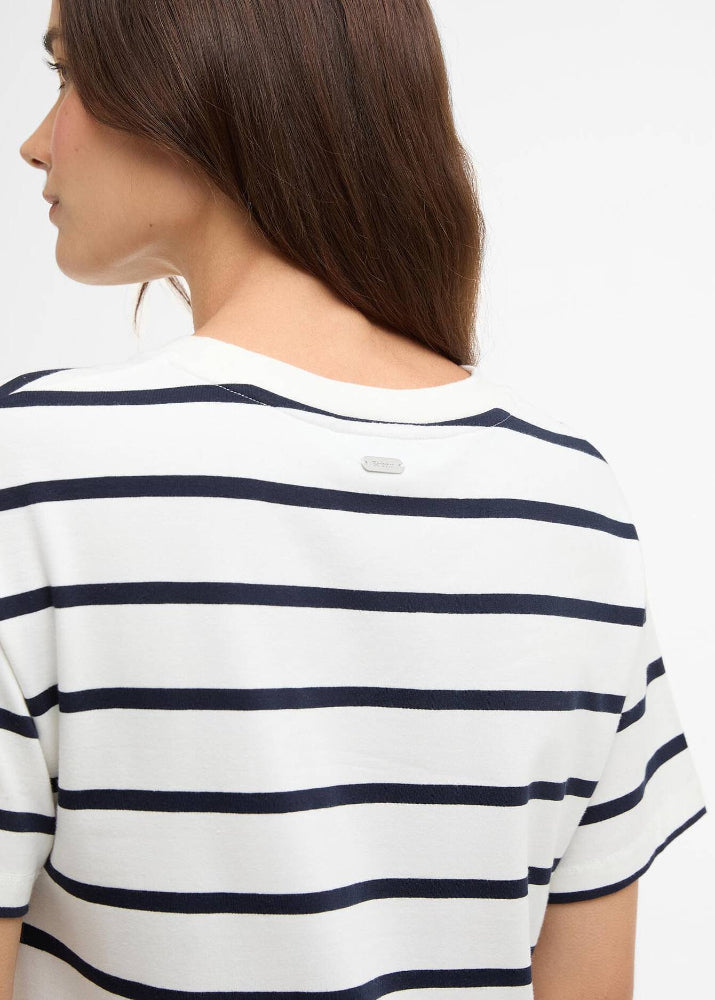 Barbour Selena Midi Dress Cloud/Navy Stripe