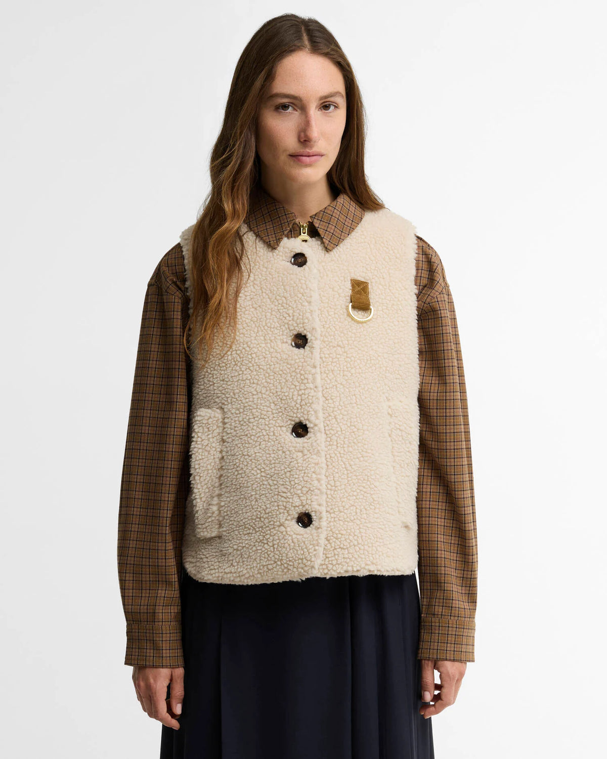 Barbour Bowes Fleece Gilet Cream