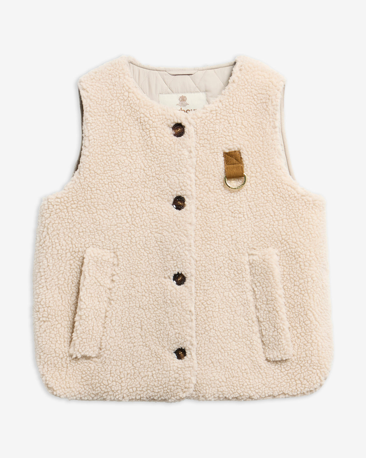 Barbour Bowes Fleece Gilet Cream
