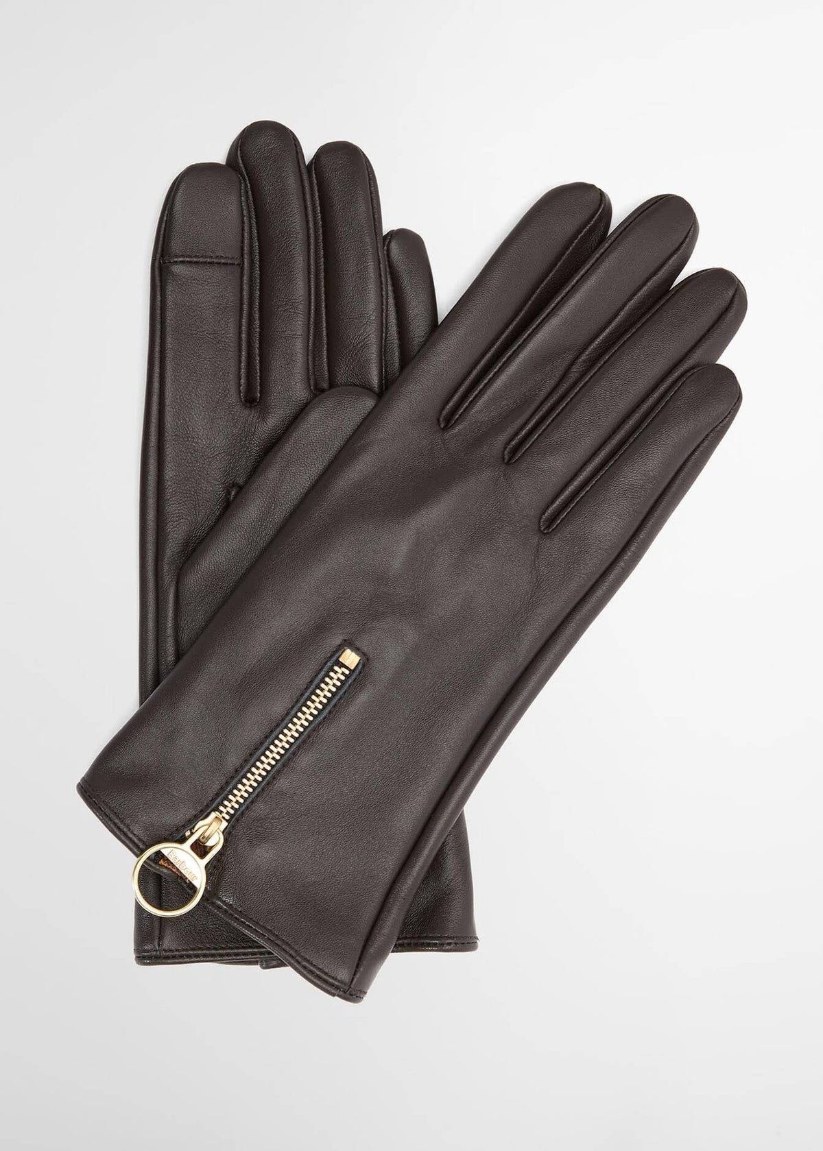 Barbour Arlene Leather Glove Brown UMuted