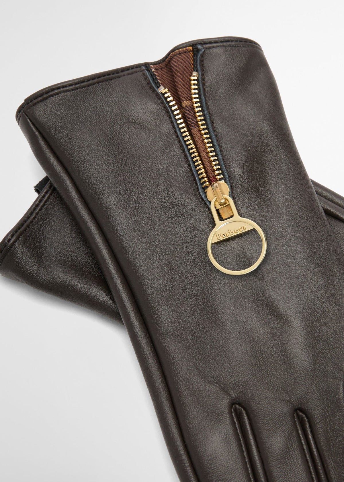Barbour Arlene Leather Glove Brown UMuted