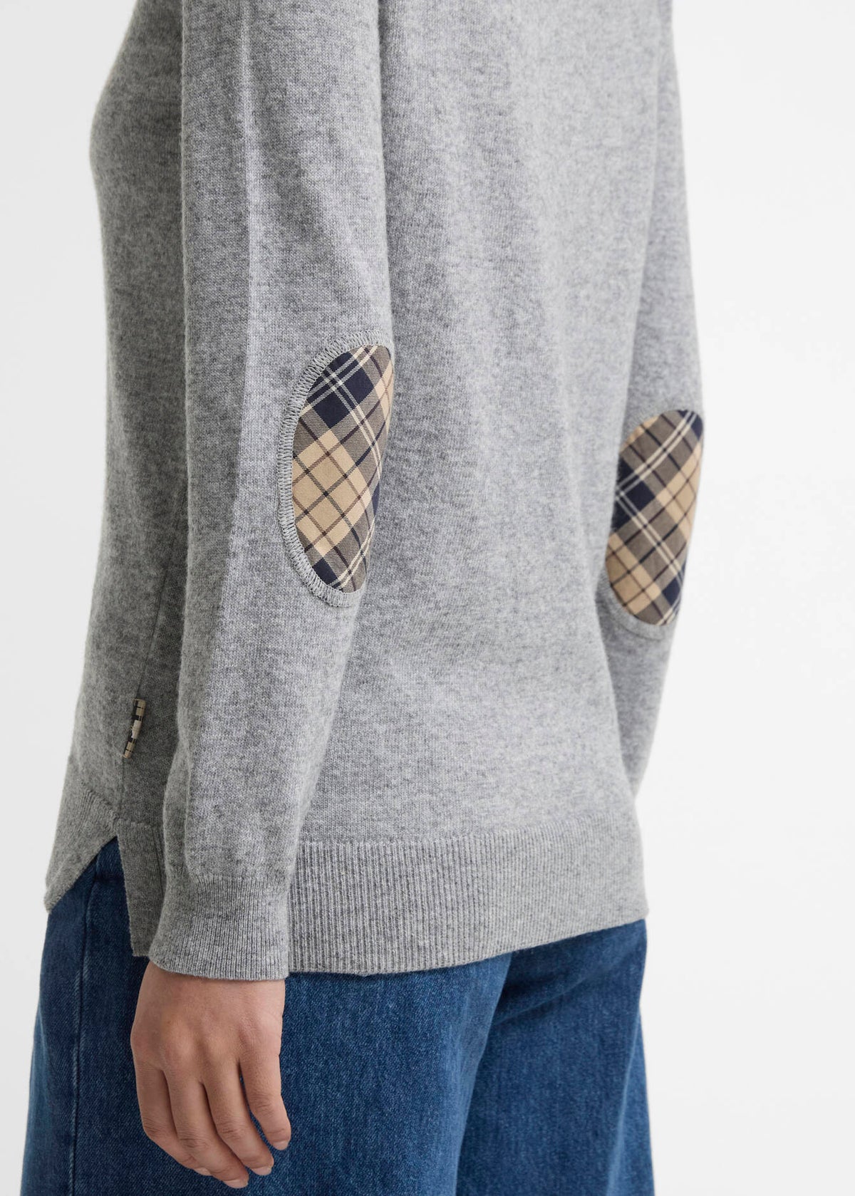Barbour Pendle Crew Grey Merl/Birchwood Tartan