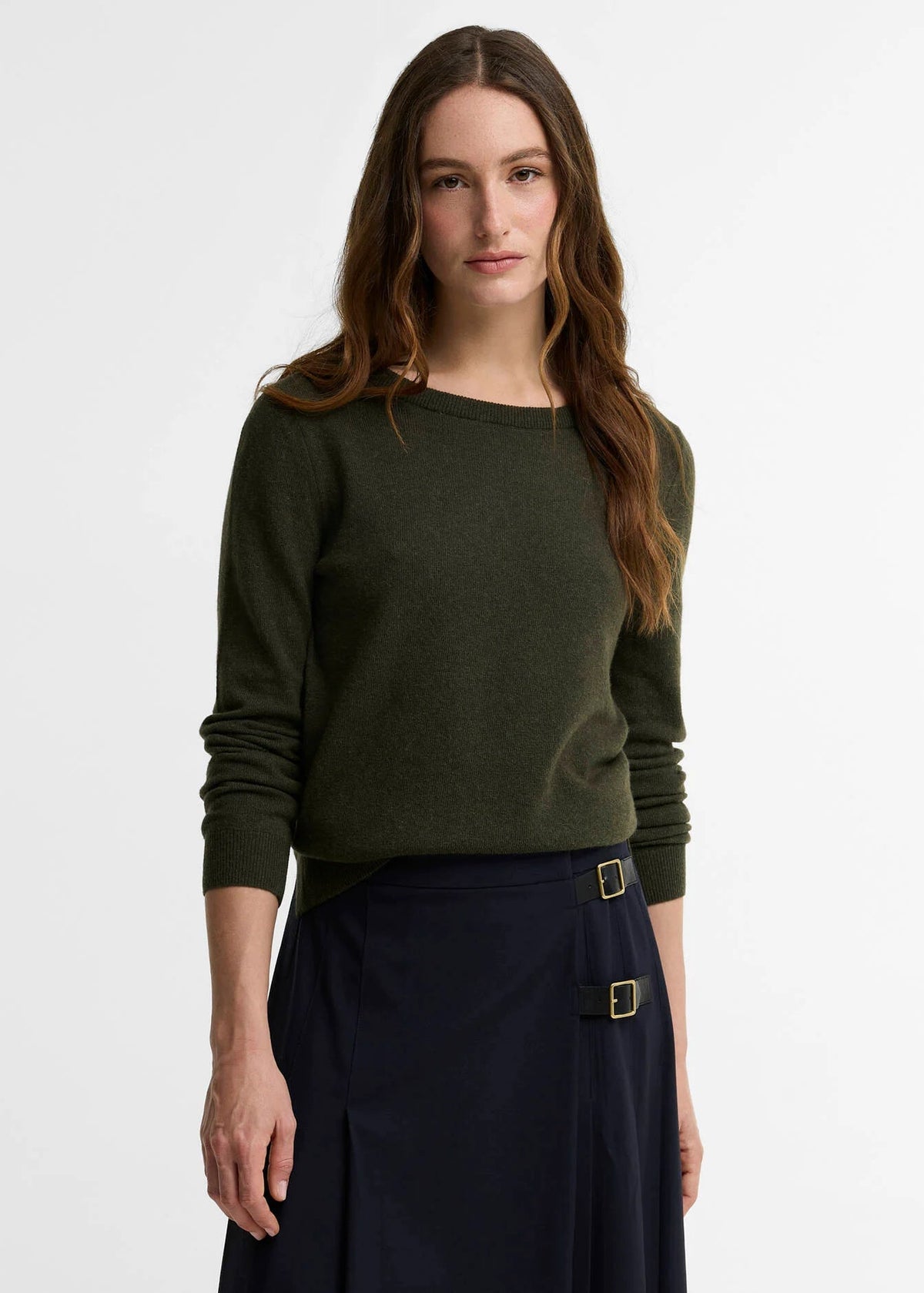 Barbour Pendle Crew Knitted Jumper Olive Birchwood