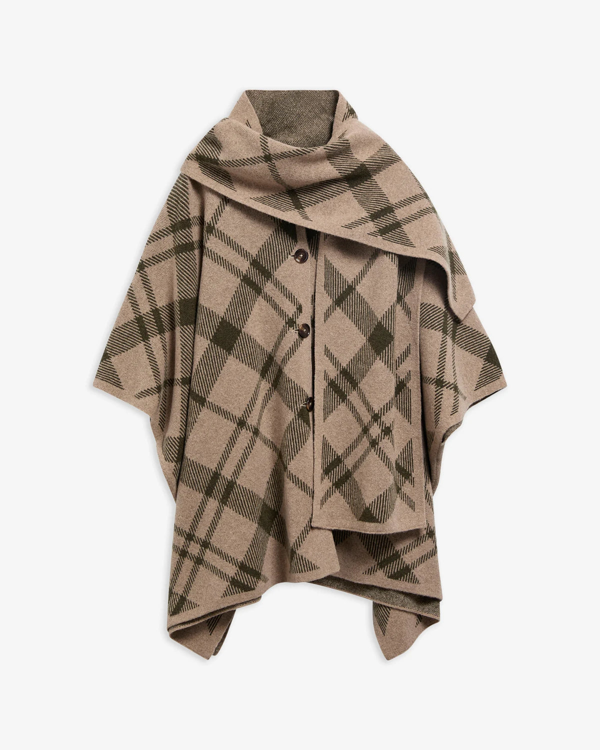 Barbour Vienna Knitted Cape Warm Trench Multi