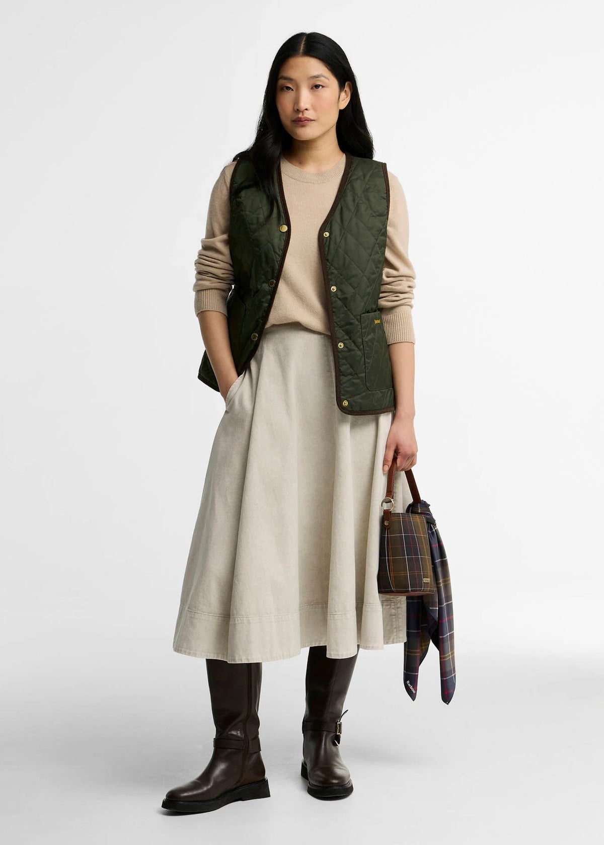 Barbour Tartan Reimagned Icons Liner Olive