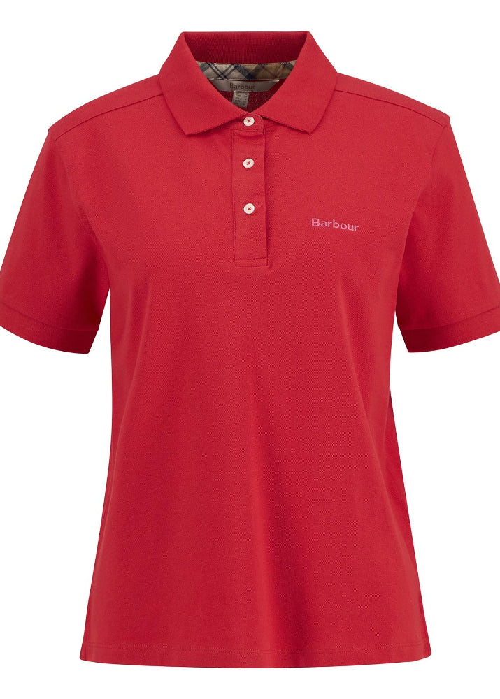 Barbour Bowford Polo Top Poppy Red