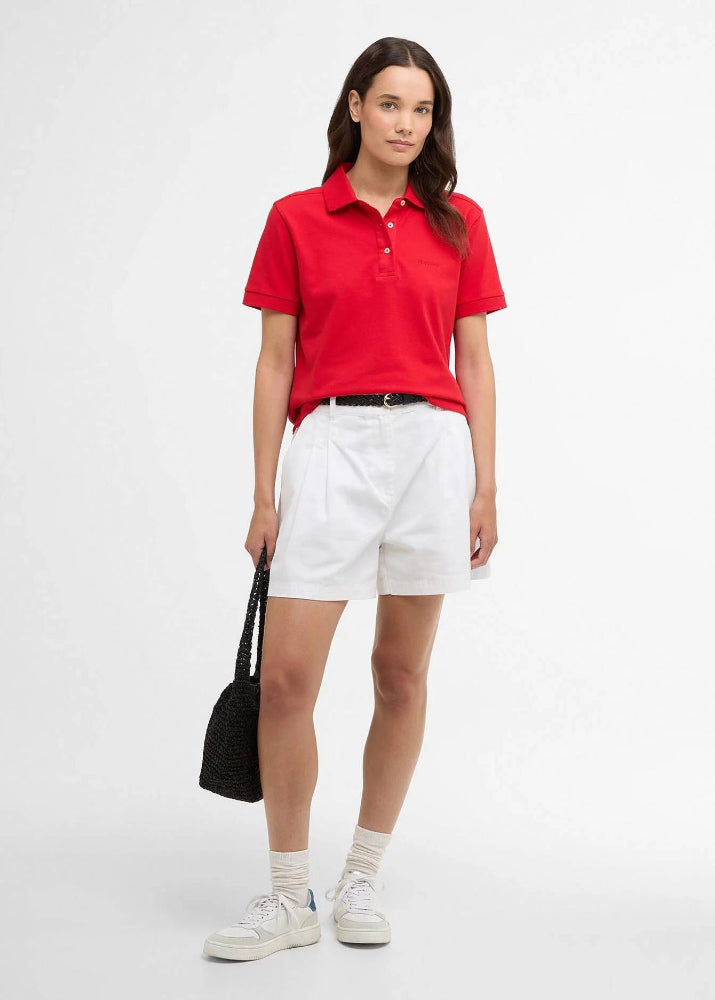 Barbour Bowford Polo Top Poppy Red