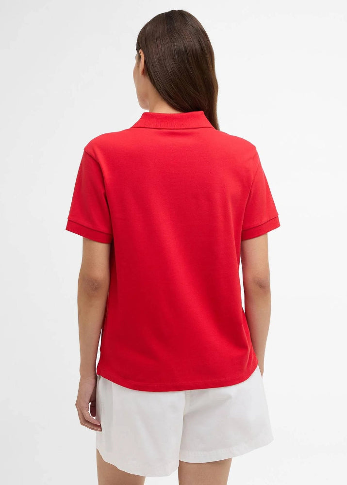 Barbour Bowford Polo Top Poppy Red