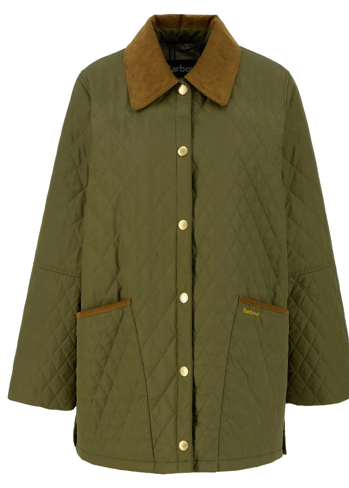 Barbour Goldmine Quilted Jkt Green