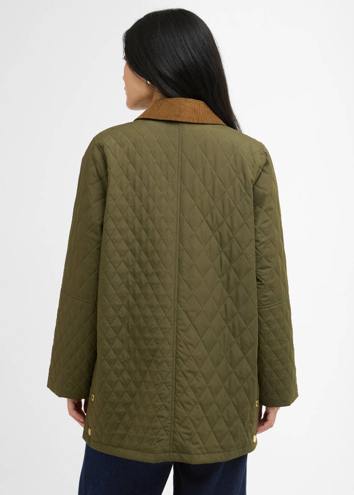 Barbour Goldmine Quilted Jkt Green